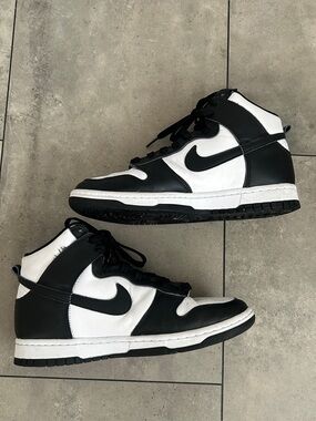 Nike Dunk High black and white Panda sneakers 9